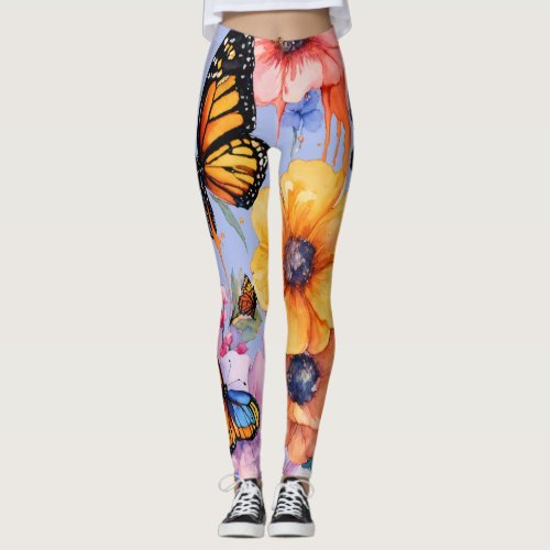 Butterfly Bliss Nature_Inspired T_Shirts Leggings