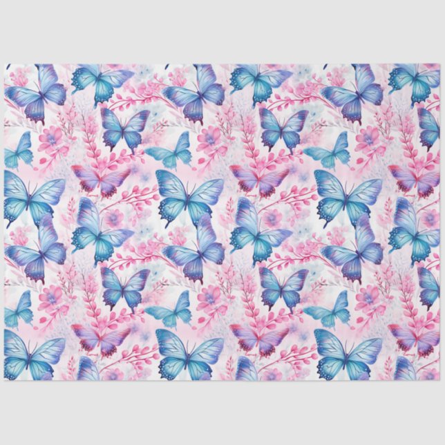 Butterfly Bliss Pattern Decoupage Tissue Paper (Front)