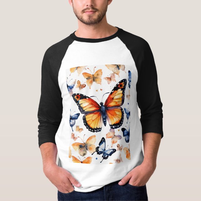 Butterfly Bliss" Unisex Tee: Embrace Elegance with T-Shirt (Front)