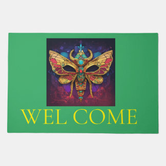 "Butterfly Bliss: Vibrant Outdoor Rugs & Doormats"