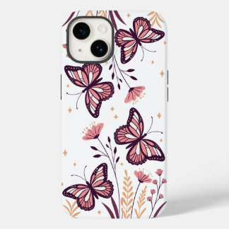 🌸 Butterfly Bloom Aesthetic – Dreamy Holographic Case-Mate iPhone 14 Case