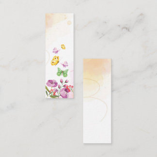 Butterfly Bloom Spring Mini Bookmark Calling Card