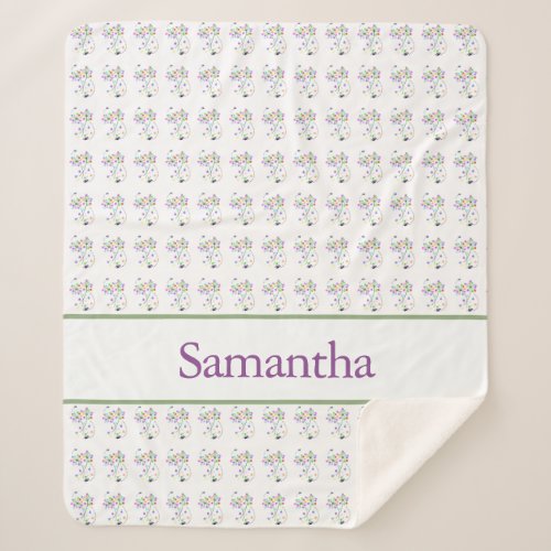Butterfly Blooms 60 x 80 Sherpa Blanket