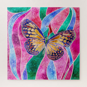 Butterfly Blooms: A Batik-Inspired Puzzle