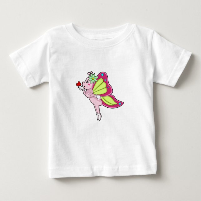 Butterfly Blossom Heart Baby T-Shirt (Front)