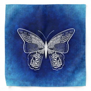 Butterfly blue bandana
