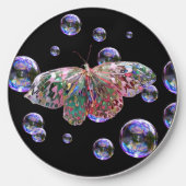 Butterfly & Blue Bubbles Wireless Charger (Front)