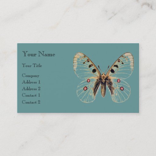 Customizable Butterfly Blue Business Card