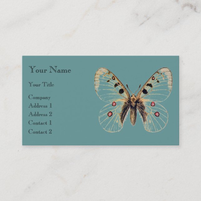 Butterfly Blue Business Card (Front)