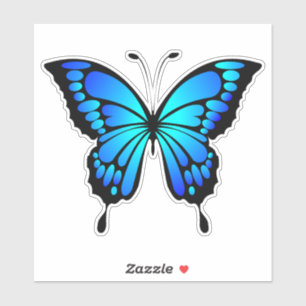 Butterfly Blue Insect Illustration-20284 Sticker