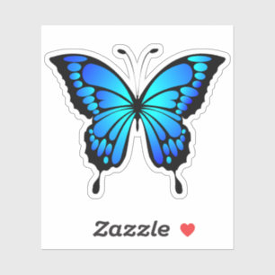 Butterfly Blue Insect Illustration-20284 Sticker