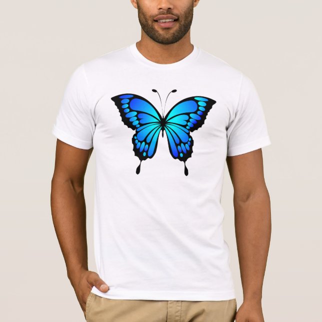 Butterfly Blue Insect Illustration-20284 T-Shirt (Front)