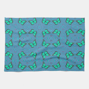 BUTTERFLY BLUE KITCHEN TOWEL