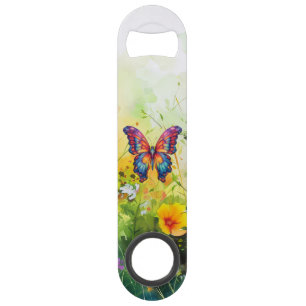 Butterfly Blue Orange Wings Bar Key