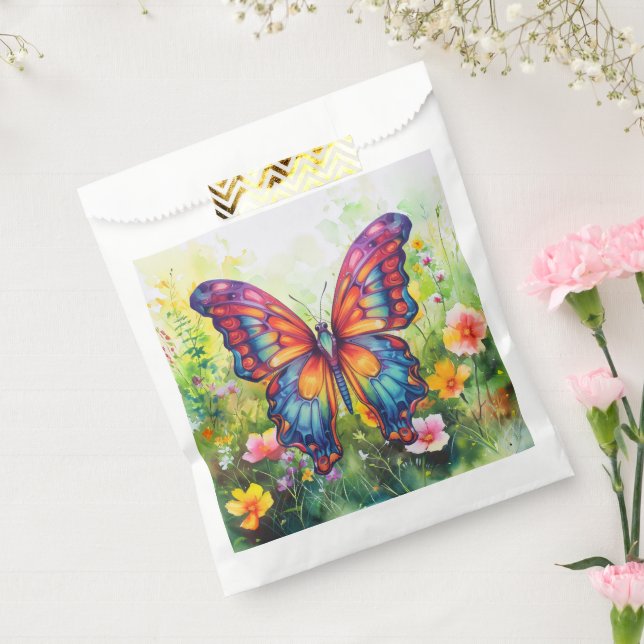Butterfly Blue Orange Wings Favor Bag (Sealed)