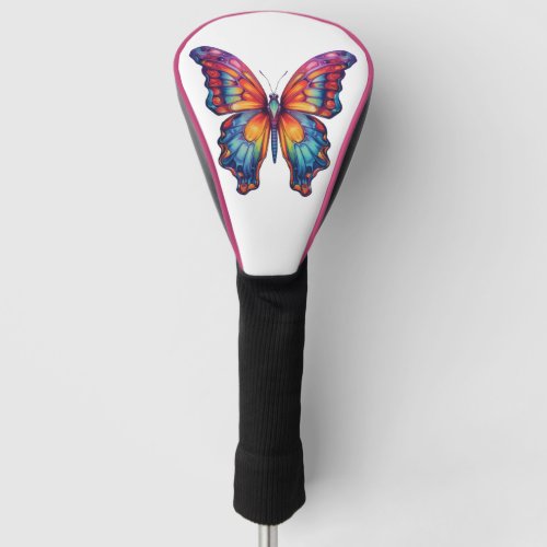 Butterfly Blue Orange Wings Golf Head Cover