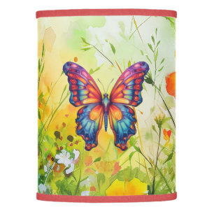 Butterfly Blue Orange Wings Lamp Shade