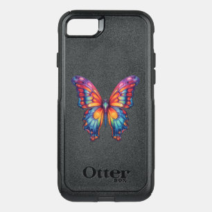 Butterfly Blue Orange Wings OtterBox Commuter iPhone SE/8/7 Case