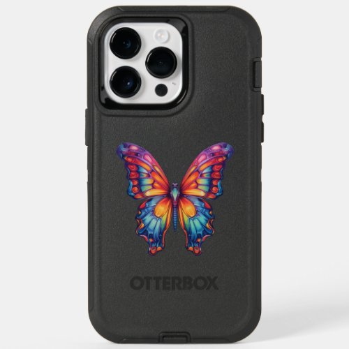 Butterfly Blue Orange Wings OtterBox iPhone 14 Pro Max Case