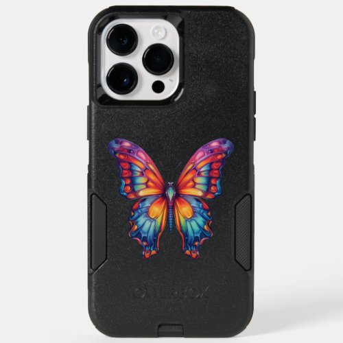 Butterfly Blue Orange Wings OtterBox iPhone 14 Pro Max Case