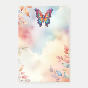 Butterfly Blue Orange Wings Post-it Notes