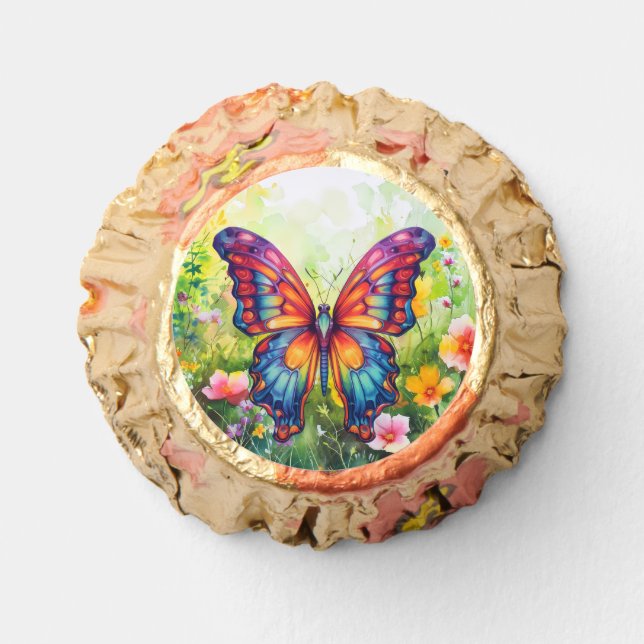 Butterfly Blue Orange Wings Reese's Peanut Butter Cups (Front)