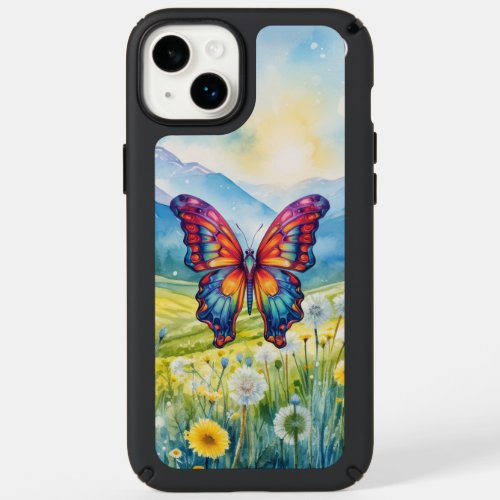 Butterfly Blue Orange Wings Speck iPhone 14 Plus Case