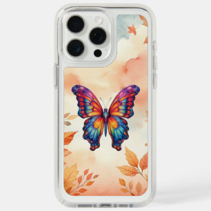Butterfly Blue Orange Wings iPhone 15 Pro Max Case