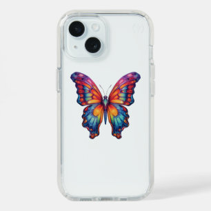 Butterfly Blue Orange Wings iPhone 15 Case