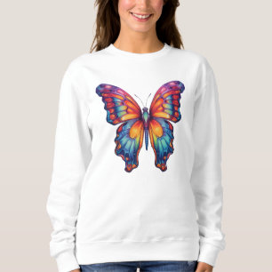Butterfly Blue Orange Wings Sweatshirt