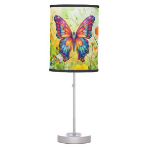 Butterfly Blue Orange Wings Table Lamp