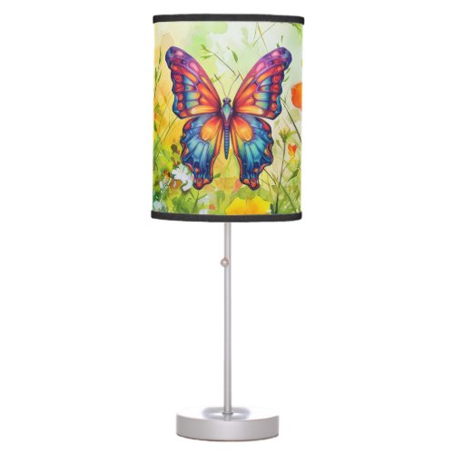 Butterfly Blue Orange Wings Table Lamp