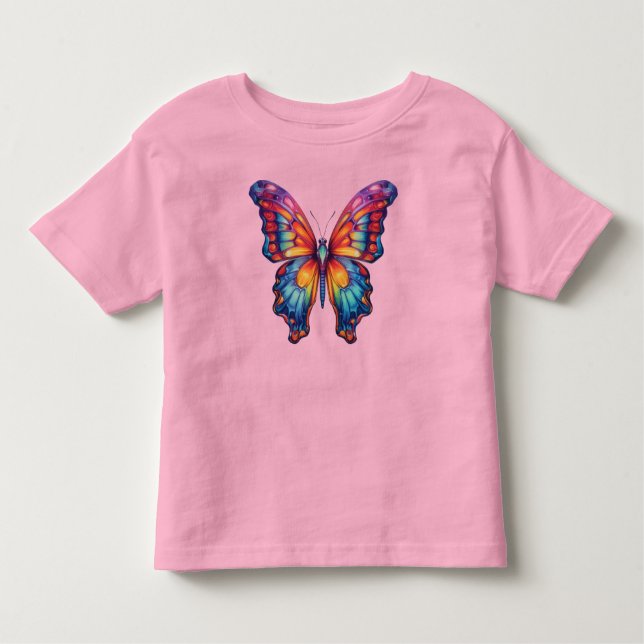 Butterfly Blue Orange Wings Toddler T-shirt (Front)