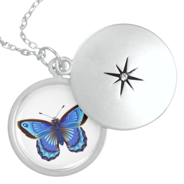 Butterfly blue Pendant (Front)