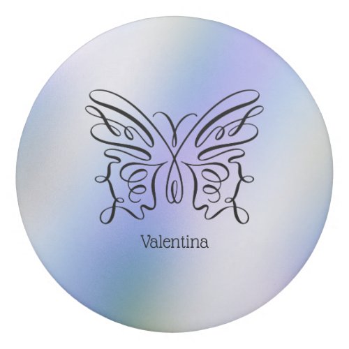 Butterfly Blue Purple Holographic Background Eraser