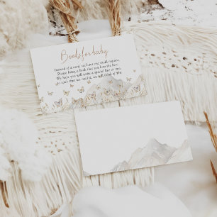 Butterfly Boho Wildflower Baby Shower Book Request Enclosure Card