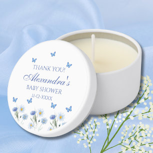 Butterfly Boho Wildflower Baby Shower Thank You Mini Candle Favors