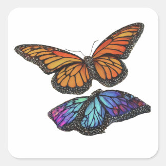 butterfly bonanza square sticker