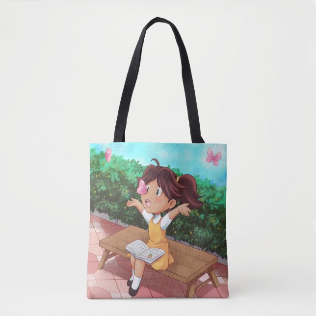 Butterfly Book Tote Bag (Front)