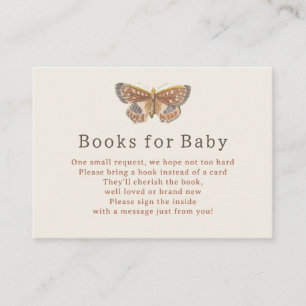 Butterfly Books for Baby Shower Enclosure Card