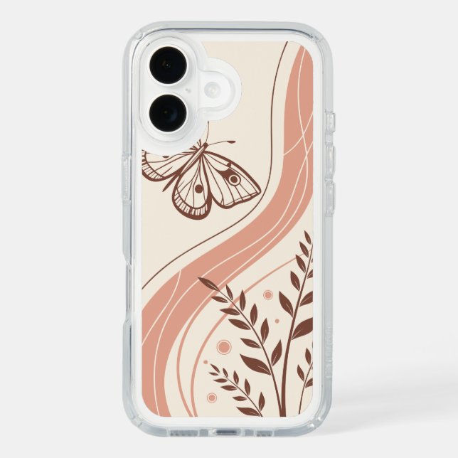 Butterfly Botanical Aesthetic iPhone 16 Case (Front)