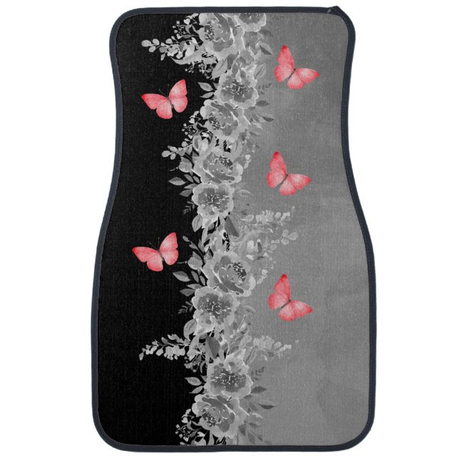 Butterfly Botanical Car Floor Mat (Front)