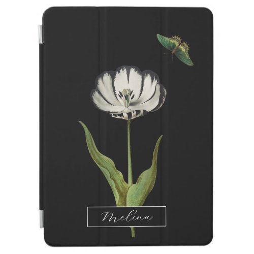 Butterfly Botanical Flower Black and White   iPad Air Cover