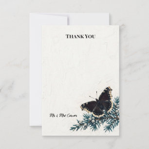 Butterfly Botanical Wedding Thank You Card