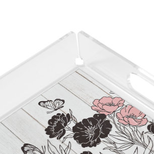 Butterfly Bouquet Acrylic Tray
