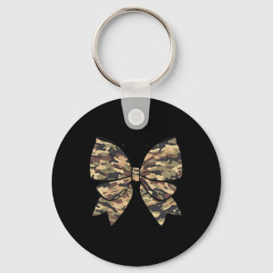 Butterfly Bow Girls Women Camo Coquette Bow Duck H Keychain