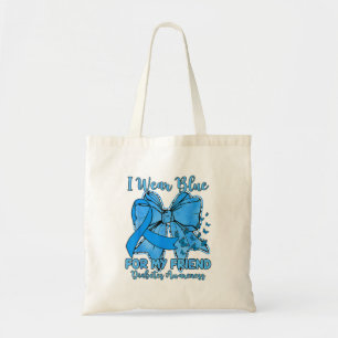 Butterfly Bow Wear Blue For Friend Diabetes Tote Bag