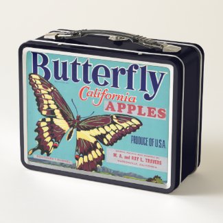 Butterfly Brand Metal Lunch Box