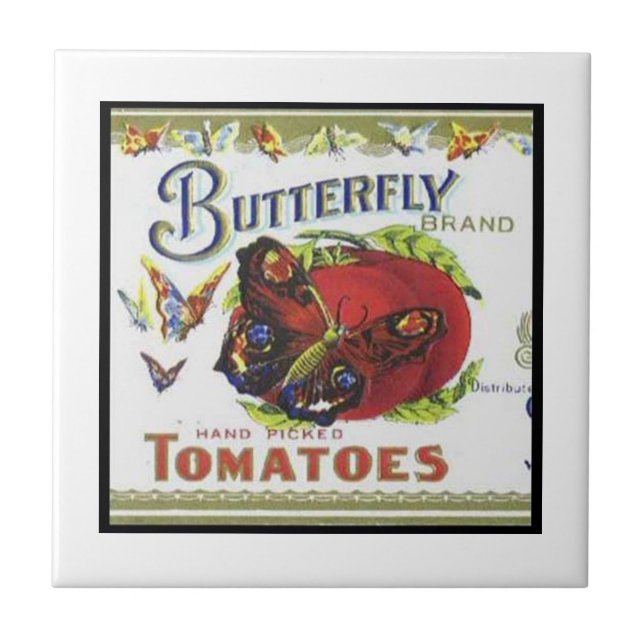 Butterfly Brand Tomatoes Ceramic Tile (Front)