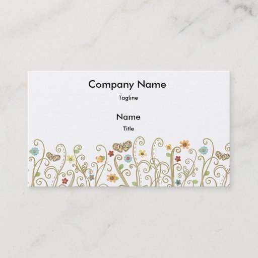 Customizable Butterfly Breezes Business Card